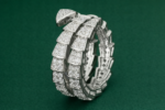 Silver Crystal Link Ring - Modern Luxury Statement - Image 3