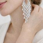 Lilac Crystal Chandelier Drop Earrings ? Glamorous Statement Elegance