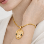 White Snake Head Pendant Necklace Cubic Zirconiaia-Daily Wear