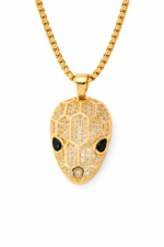 White Snake Head Pendant Necklace Cubic Zirconiaia-Daily Wear - Image 2