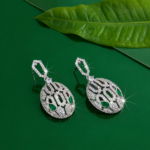 Snake Head Shape Stud Earrings Synthetic Zirconia for Daily Wear - Image 3