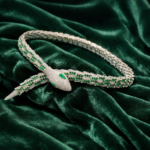 Silver Crystal Serpent Necklace  – 18K Gold Plated | Luxury Statement Elegance (Pre-Order) - Image 3