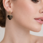 Luxury Heart Charm Drop Earrings