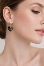 Luxury Heart Charm Drop Earrings