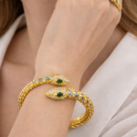 Serpentine Elegance Gold Bracelet & Ring Set