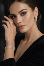 Gold Bamboo Crystal Bangle