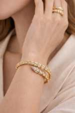 Serpentine Crystal Bangle & Ring Set