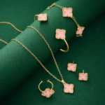 Pink Clover Jewelry Set