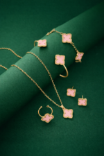 Pink Clover Jewelry Set