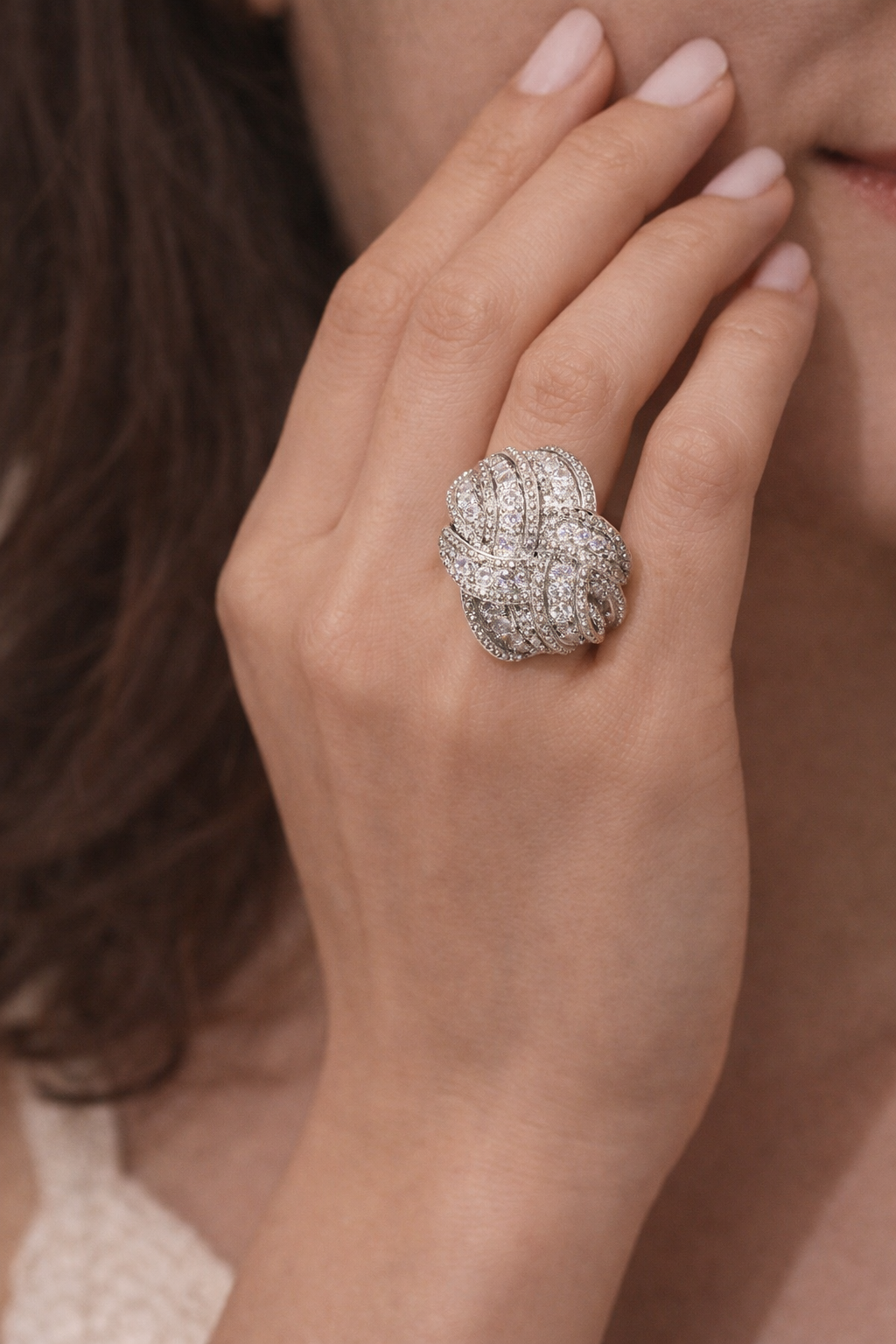 D42026ZL031 Sparkling Butterfly Statement Ring - Image 1