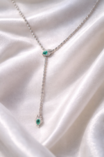 Emerald Drop Y Necklace - Image 3