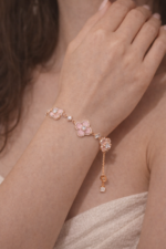 Zyana Luxury Jewelry – Pink Blossom Adjustable Bracelet