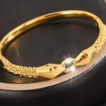 Snake Design Gold Bracelet