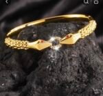 Snake Design Gold Bracelet - Image 2