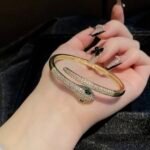 Luxury Crystal Snake Cuff Bracelet