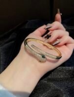 Luxury Crystal Snake Cuff Bracelet