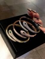 Luxury Crystal Snake Cuff Bracelet - Image 2