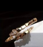 Elegant Geometric Gold Cuff Bracelet - Image 3