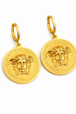 Medusa Coin Drop Earrings - Image 2