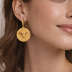 Medusa Coin Drop Earrings