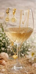 Elegant Gold Tree of Life Jewelry Set - Image 3